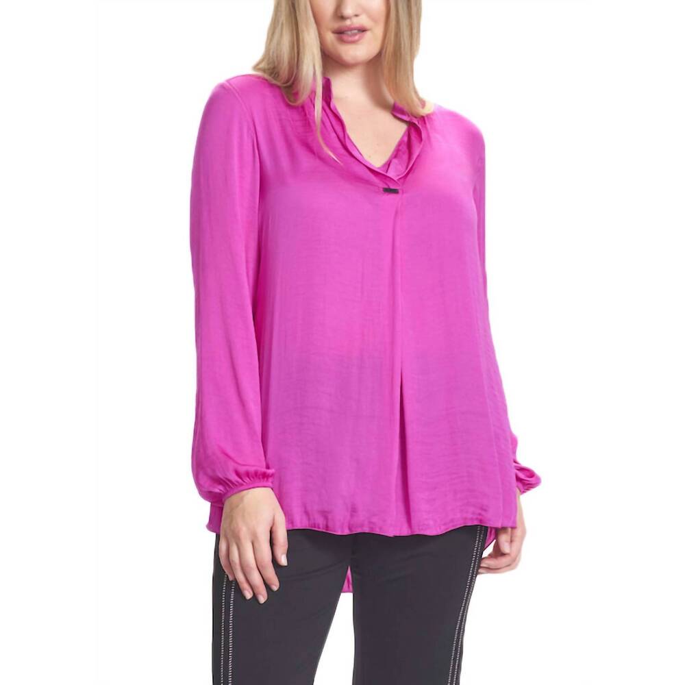 NEW BEATE HEYMANN evergreen basic blouse in fucshia